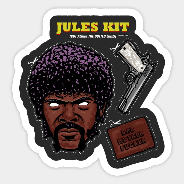 Jules Kit Sticker by Peter Katsanis Art